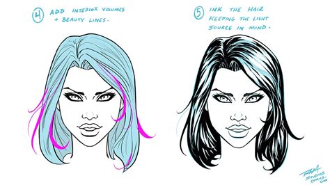 How to Draw Hair in Different Styles – Step by Step - Ram Studios Comics