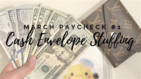 CASH ENVELOPE STUFFING March Paycheck 1 PAID OFF ONE CREDIT CARD