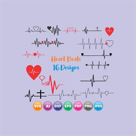 Heartbeat Svg Bundle Heartbeat Svg Heartbeat Clipart Ecg Etsy