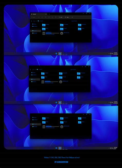 Black Blue Minimalist Theme For Win11 by Cleodesktop on DeviantArt