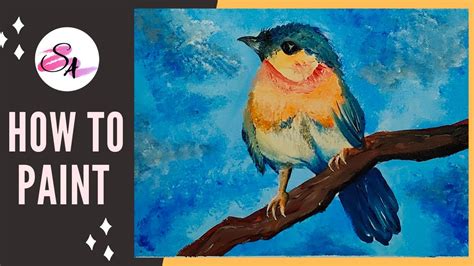 How To Paint A Bird Easy Painting Youtube