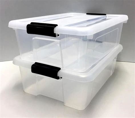 Caja Organizadora Multiuso Con Tapa Y Trabas Transparente