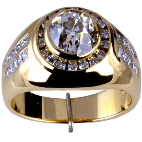 14KT MENS DIAMOND RING 3.33 CT | Men diamond ring, Rings for men, Men's ...