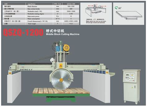 Automatic Bridge Middle Cutting Machine Saw For Marble Blocks Road