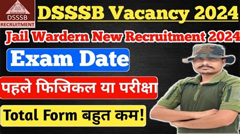 Dsssb Jail Warden Exam Date Ll Dsssb Jail Warden Total Form