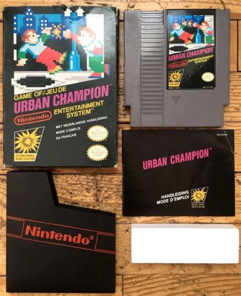 RARE URBAN Champion Complet Boîte Notice Nintendo Nes Pal B Fah Cib