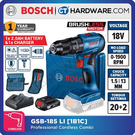 BOSCH GSB 185 LI CORDLESS BRUSHLESS IMPACT DRILL 18V REPLACE GSB 180