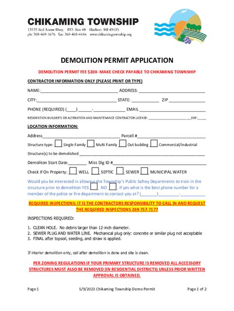 Fillable Online Demolition Wrecking Permits Fax Email Print Pdffiller