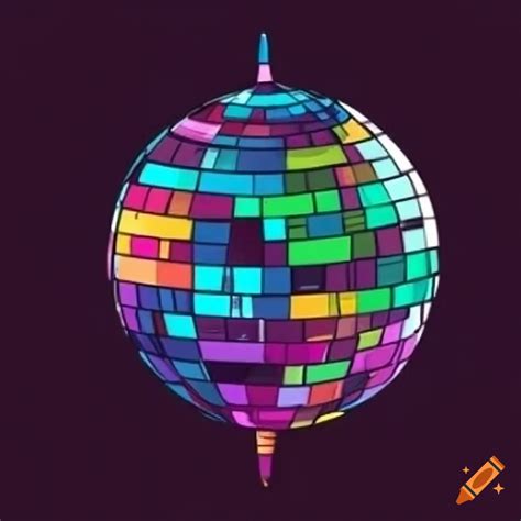 Colorful Disco Ball On White Background On Craiyon