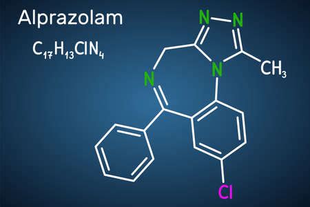 Vector of Alprazolam, molecule. It is - ID:170433206 - Royalty Free ...