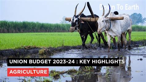 Union Budget 2023 24 Key Highlights AGRICULTURE YouTube