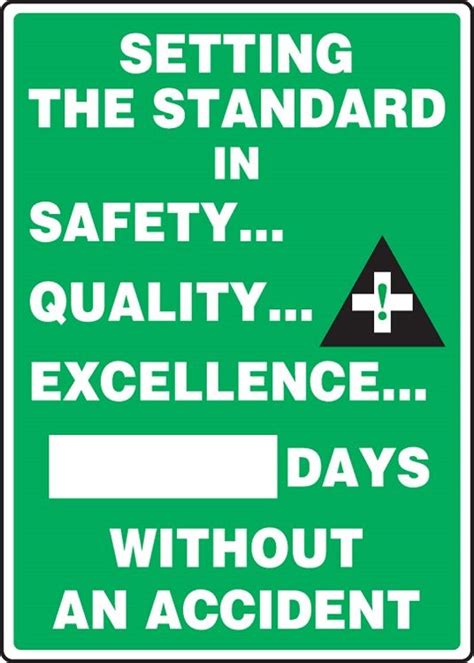 Safety Scoreboard Dry Erase Days Without Accident Aluminum 5s Product