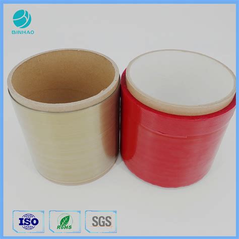 Mm Jumbo Roll Red Bopp Tear Strip Tape For Cigarette Box Packaging