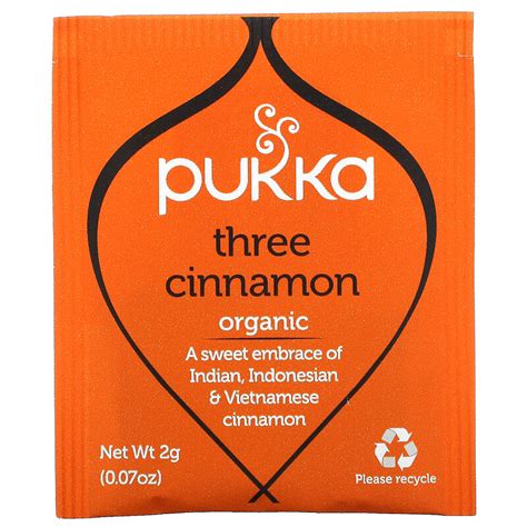 Pukka Herbs Organic Three Cinnamon Tea Caffeine Free 20 Herbal Tea