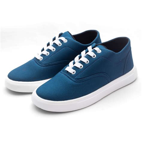 Nile Blue Canvas Shoe For Mens