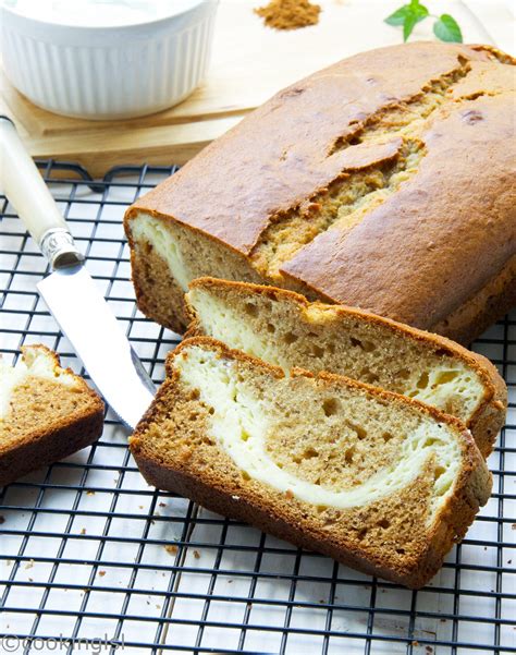 Cream Cheese Filled Banana Bread With Coconut Oil