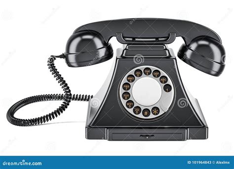 3d Rendering Of A Red Old Fashioned Landline Telephone Ringing Loudly