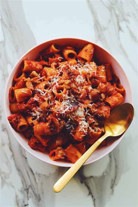 Rigatoni All Amatriciana Made With Bacon Grilled Cheese Social