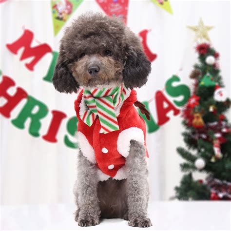 Dog Christmas Costume Clothes Pet Party Holiday Favor Hoodie Costume Gift Funny Coats Outfits ...