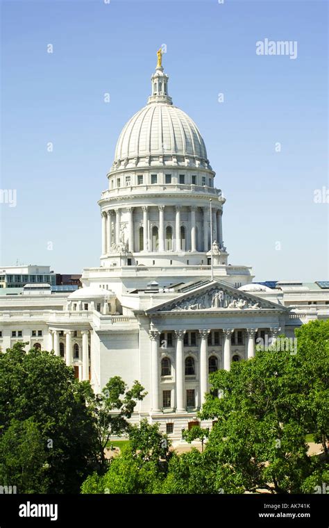 The Wisconsin State Capitol Building In Madison Wi Stock Photo Alamy