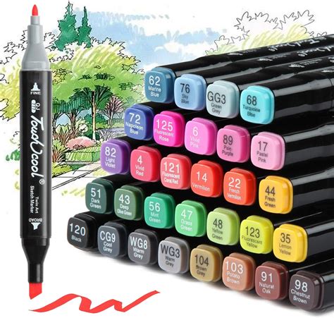 Couleurs Marqueurs Feutres Alcool Promarker Permanents Ensemble