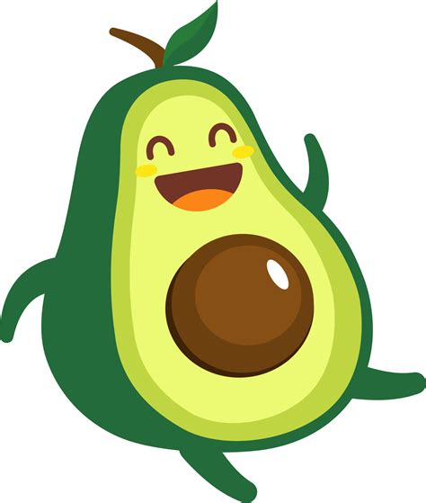 Avocado Cartoon Character 19782601 PNG