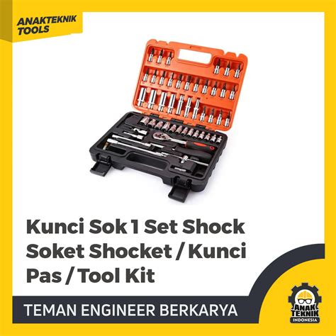 Kunci Sok Set 1set Fulset Shock Soket Shocket Kunci Pas Tool Kit