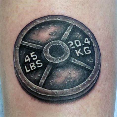 40 Barbell Tattoo Designs For Men - Bodybuilding Ink Ideas