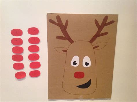 Pin The Nose On Rudolph Preschool Christmas Kids Christmas Party