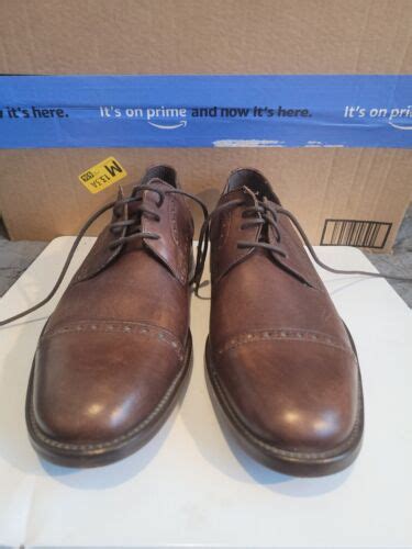 Banana Republic Mens Vintage Brown All Leather Dress Shoes Cap Toe Size 8d Ebay