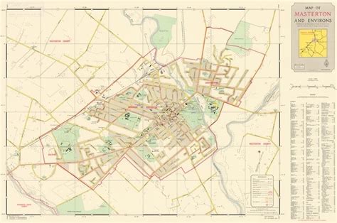 Map of Masterton and environs. | Items | National Library of New ...