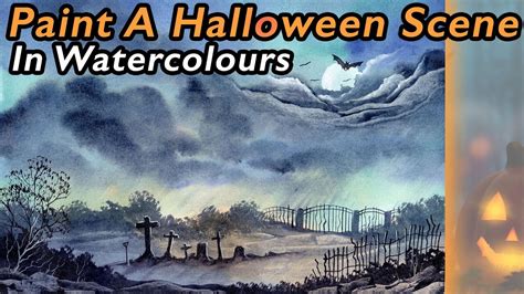 Paint A Spooky Watercolour Painting Youtube