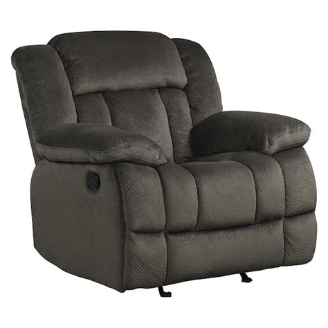 Lazzara Magnus Chocolate Microfiber Glider Manual Recliner The