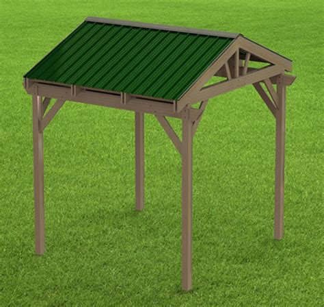 Gable Steel Roof Gazebo Building Plans 12 X 12 Etsy