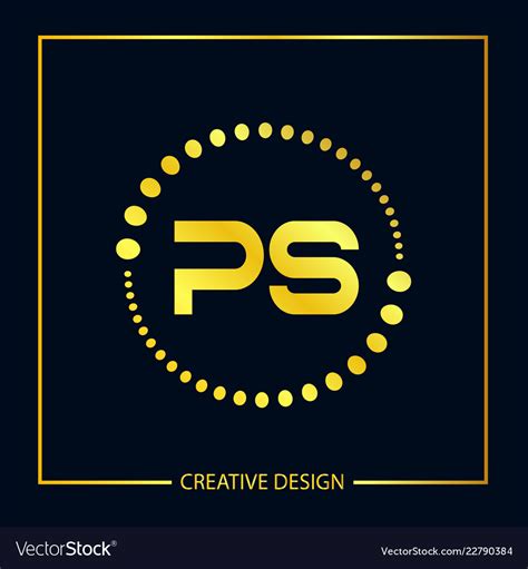 Initial Letter Ps Logo Template Design Royalty Free Vector