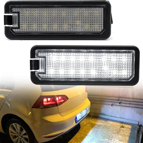 2X WEISS LED Kennzeichenbeleuchtung Nummernschildleuchte für VW Golf