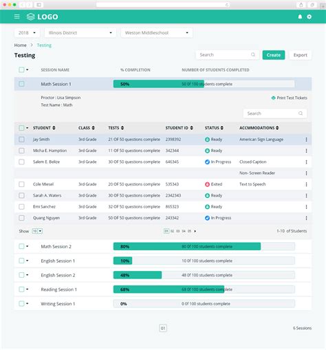 다음 Behance 프로젝트 확인 School Management System Simple Design