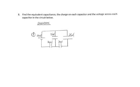 Solved Find The Equivalent Capacitance The Charge On Each