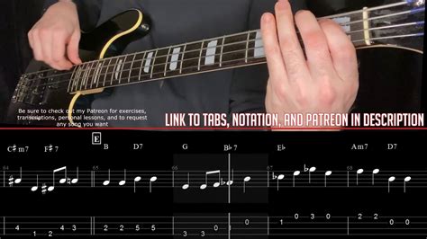 Giant Steps Slow Walking Bass Improv Wtabs And Standard Notation Youtube