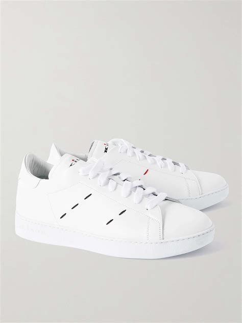 Kiton Embroidered Leather Sneakers For Men Mr Porter