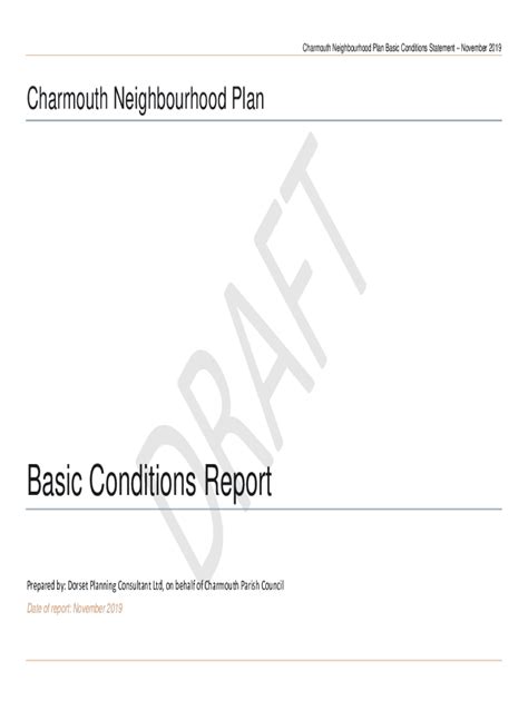 Fillable Online Basic Conditions Statement Kimble Neighbourhood Plan