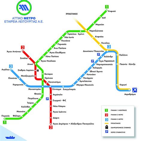 Athens Metro Map