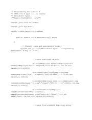 PayrollSystemTest Java Programming Assignment 8 CSIS 212 8 Week