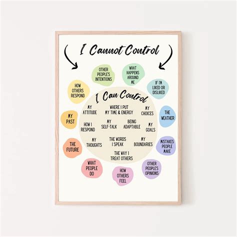 Things I Can Control Poster, What I Can and Cant Control, Circle of