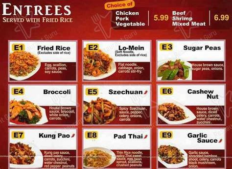 Menu At Rice Xpress Dallas W White Street