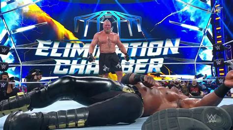 Wwe Elimination Chamber 2023 Bobby Lashley Defeats Lesnar Via Dq