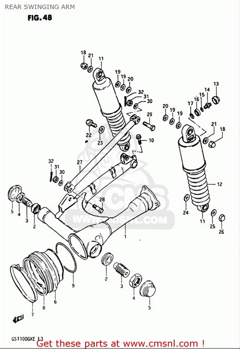 Suzuki Gs E Usa E Rear Swinging Arm Buy Original Rear