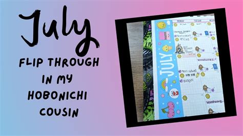 Flip Through July In My 2024 Hobonichi Cousin YouTube