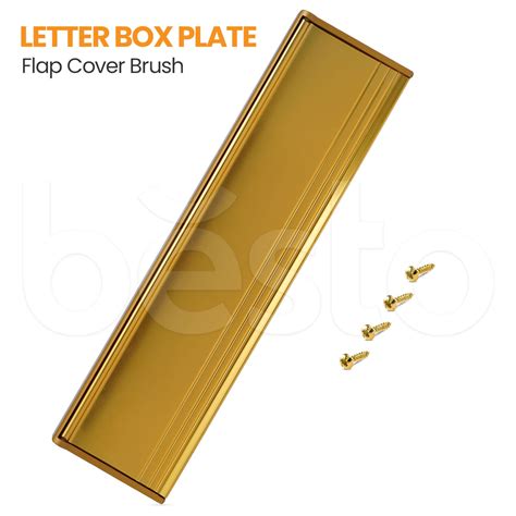 Metal Door Letter Box Plate Seal Flap Internal Cover Brush Pvc Draught