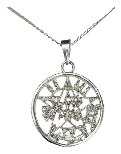 Dije Tetragramaton Plata Medalla Pentagrama Cadena Env O Gratis